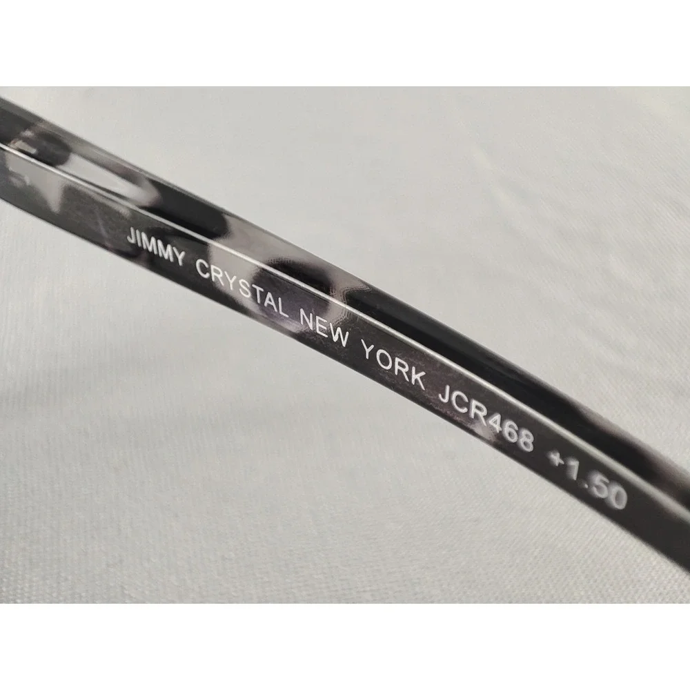 Jimmy Crystal New‎ York JCR468 Purple Marble Cat Eye Eyeglass Frames Swarovski